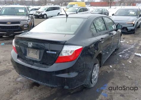 2012 Honda Civic Hybrid из США, поврежденный, VIN JHMFB4F26CS000130